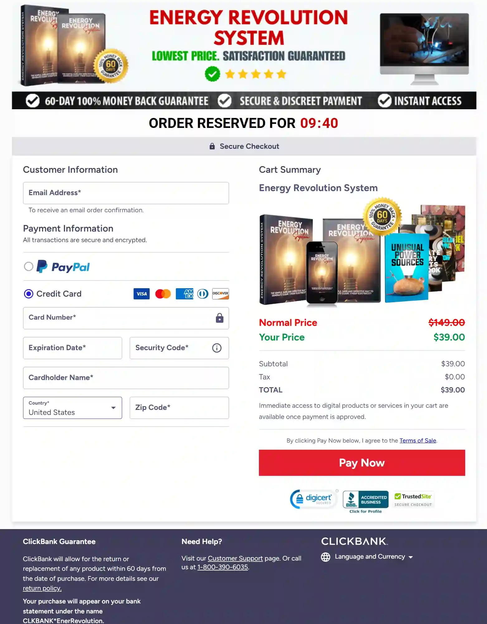 Buy Now Energy Revolution System Process